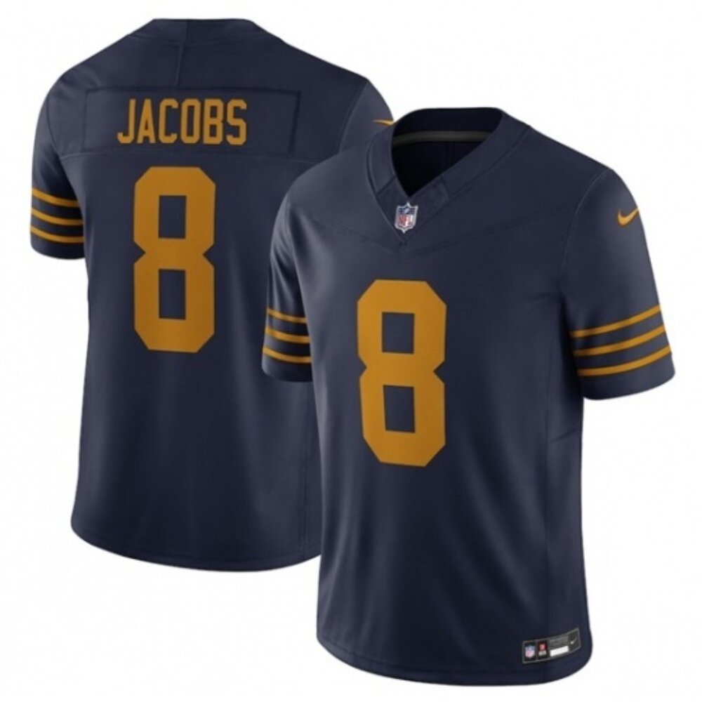 Men's Green Bay Packers Josh Jacobs Navy The 1923 Classic Game Jersey